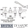 Bristan Head Bath Shower Mixer Dimensions
